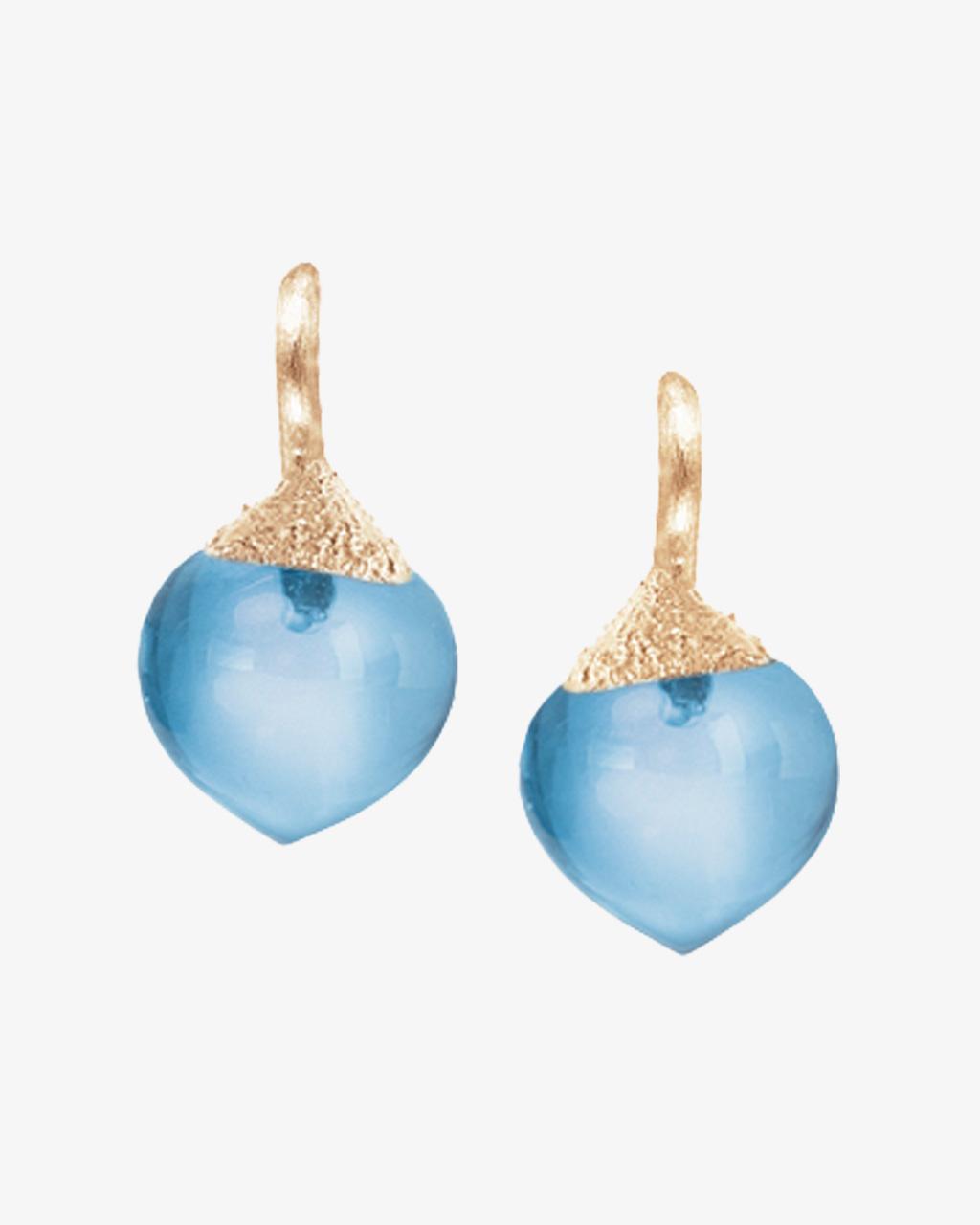 Ole Lynggaard Dew Drop Sky Blue Topaz Earrings Small