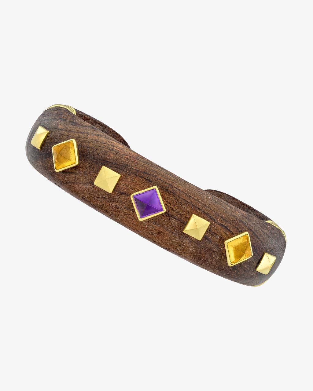 Rosewood Amethyst & Citrine Cuff