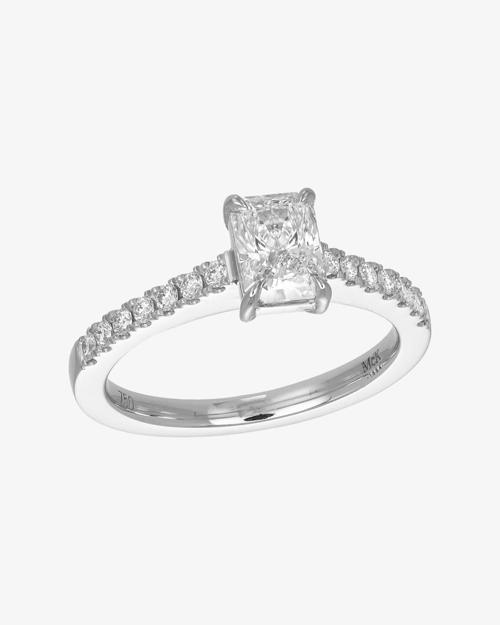 Solitaire Radiant Cut Diamond Engagement Ring