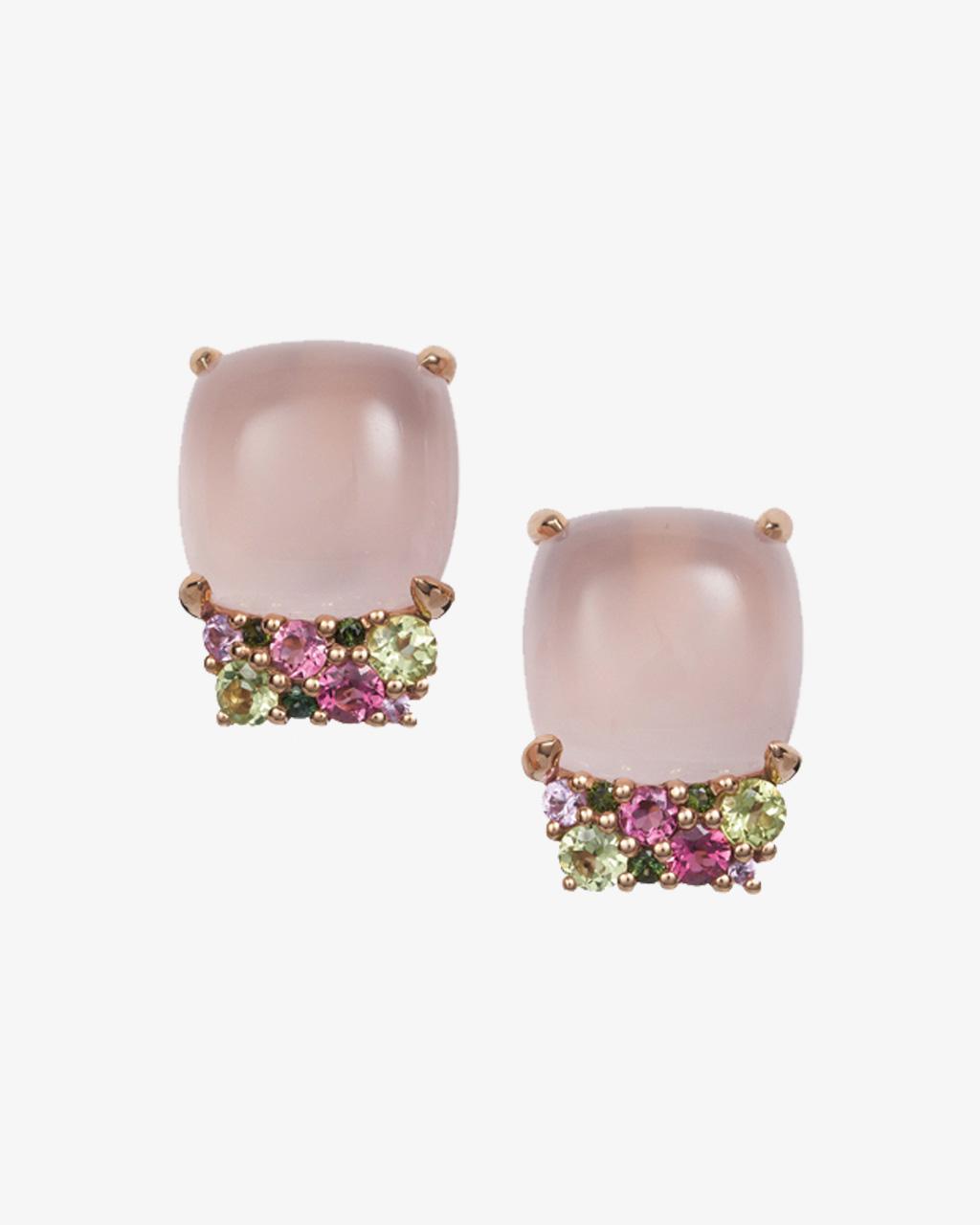 Isabelle Langlois Pointillist Pink Quartz Earrings