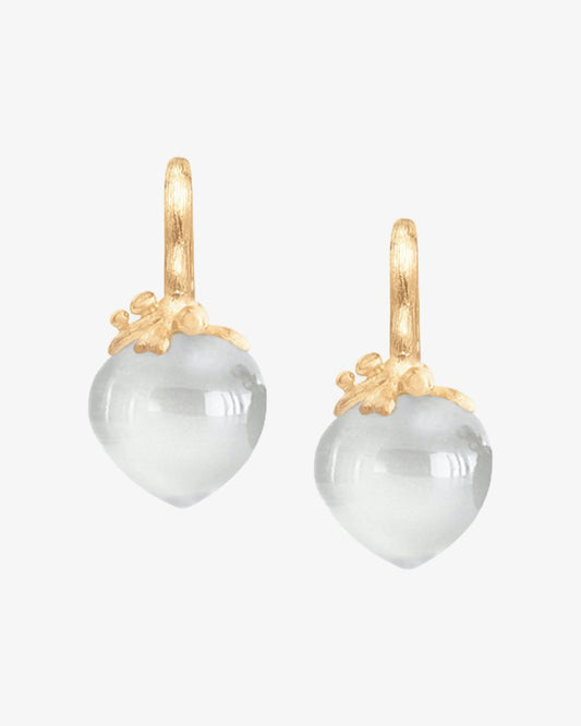 Ole Lynggaard 'Dew Drop' White Moonstone Filigree Earrings